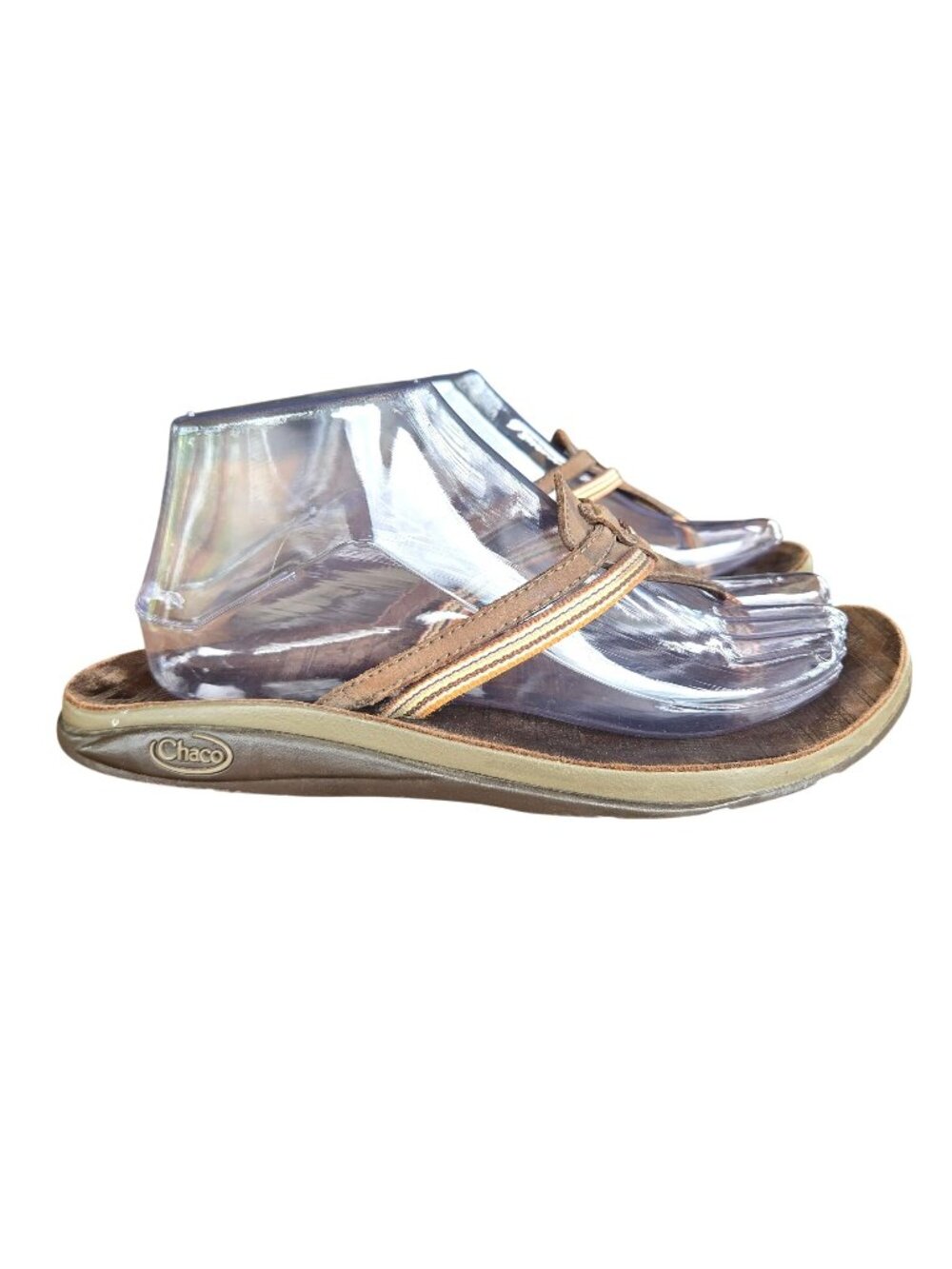 Chaco Woman's Sway Leather Flip Flop Thong  Ecotread Size 9